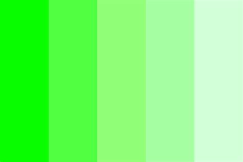 bright  light green color palette