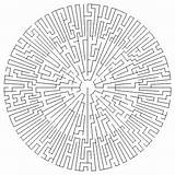 Maze Circle Mazes Puzzles Circular Tattoo Coloring Search Google Games sketch template