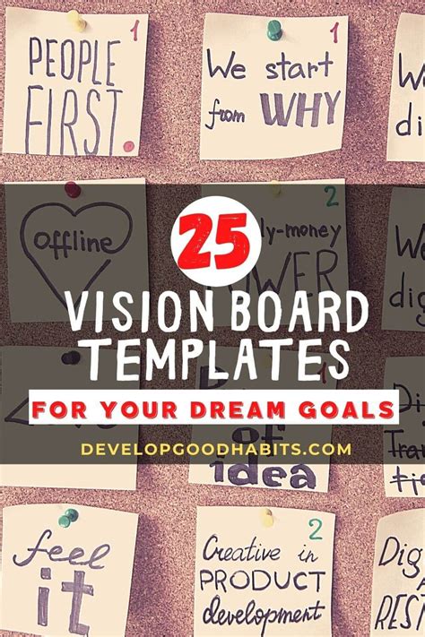printable vision board template customize  print