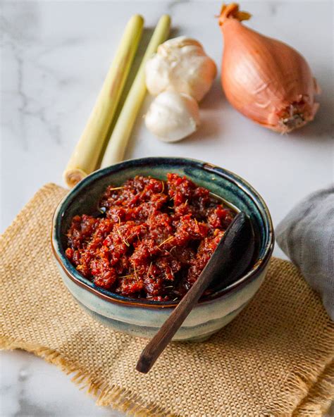 easy vegan sambal chili paste spicy  gluten  woonheng
