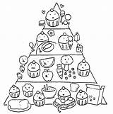 Coloring Pages Pyramid Food Worksheet Library Clipart Preschool Popular Colornimbus sketch template