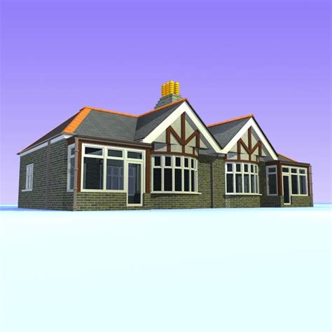model semi detached british bungalow