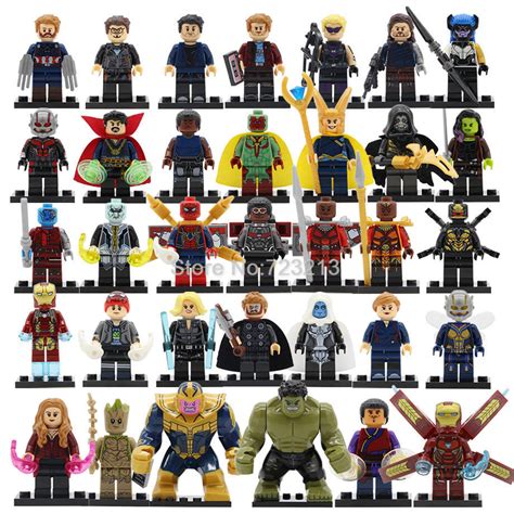 pcs minifigures avengers infinity war thanos superhero hulk iron man