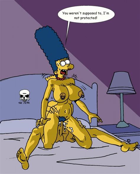 rule 34 bart simpson bed breasts color female front view human indoors insertion male marge