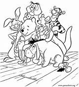 Pooh Winnie Friends Coloring Pages Colouring Tigger Eeyore His Rabbit Owl sketch template