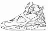 Jordan Coloring Pages Nike Drawing Michael Sneaker Air Lebron Jordans Shoe Logo Shoes Outline Iverson Color Dibujo Allen Sketches James sketch template
