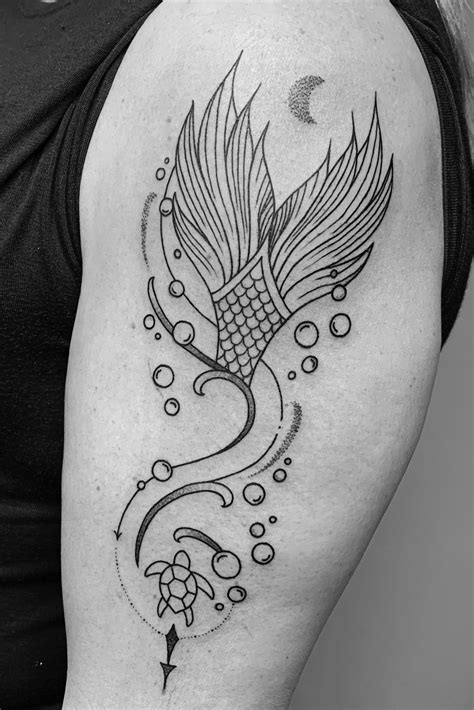 Simple Mermaid Tail Tattoo