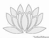 Stencil Lotus Flower Flowers Stencils Pumpkin Printable Carving Templates Patterns Designs Painting String Template Pattern Freestencilgallery Drawing Mandala Embroidery Crafts sketch template