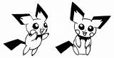 Pichu Jumping Coloring Around sketch template