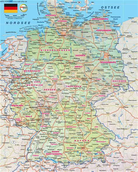 mappe von deutschland karte