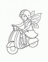 Coloring Motorcycle Pages Vespa Popular Library Clipart sketch template