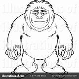 Bigfoot Clipart Vector Sasquatch Illustration Perera Lal Royalty Coloring Getdrawings Rf Webstockreview sketch template