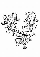 Coloring Pages Umizoomi Team Celebrating Printable Parentune Worksheets Getcolorings Template Beat Band sketch template