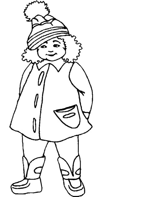 girl winter coloring pages coloring page book