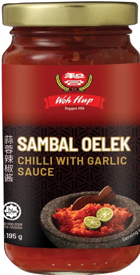 sambal oelek chilli  garlic sauce woh hup