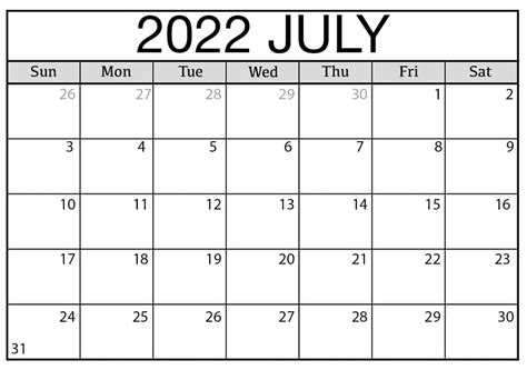 printable july  calendar organize  work plan