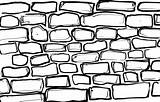 Brick Wall Sketch Drawing Background Template Paper Coloring Drawn Pages House Paintingvalley sketch template