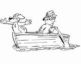 Coloring Boat Row Popular Dog sketch template