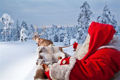 santa claus reindeer games sleigh rides visit finnish lapland