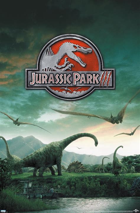 Jurassic Park 3 Dinosaurs Wall Poster 22 375 X 34