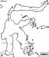 Sulawesi Provinces Boundaries sketch template