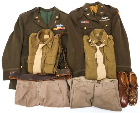 lot wwii  army air corps officer dress uniform lot