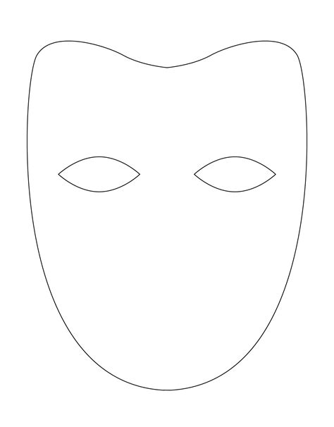 blank mask template printable