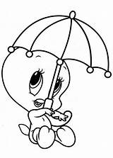 Coloring Tweety Pages Baby Looney Tunes Sylvester Toons Bird Umbrella Christmas Printable Umberella Drawing Template Getdrawings Silvester Cat Halloween Comments sketch template