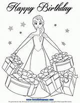 Coloring Frozen Elsa Pages Colouring Birthday Disney Printable Princess Gifts Happy Christmas Color Print Beautiful Kids Sheets Theme Castle Ice sketch template