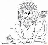 Lion Mouse Coloring Pages Cat Speaks Clipart Printable Drawing Lions Supercoloring Story Sheets Crafts Little Aesop Getdrawings Fables Books Tabby sketch template