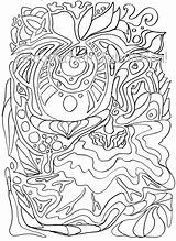 Zentangle Funky sketch template