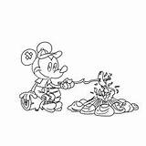 Mickey Mouse Coloring Pages Cooking Dog Hot Baby Toddler Printable Cute Sleeping Will sketch template