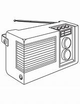 Radio Coloring Pages Kids sketch template