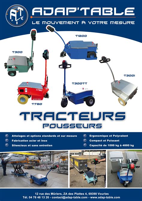 tracteur pousseur tp pour containers dechets adap tablecom