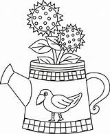 Coloring Watering Pages Sunflower Crow Coloringhome Flower Printable Library Clipart Popular Adult Books Source sketch template