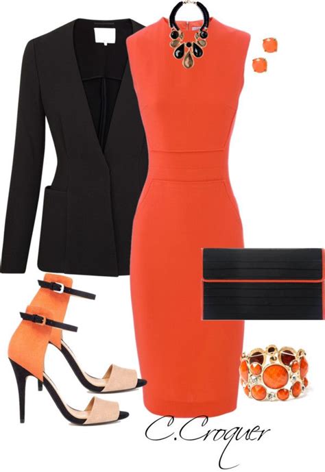 shades of orange by ccroquer on polyvore work fashion office fashion