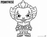 Pennywise Coloring Pages Clown Cartoon Draw Printable Style Color Kids Print Getcolorings Getdrawings Template sketch template