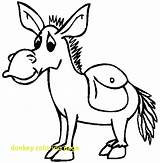 Donkey Coloring Getdrawings sketch template