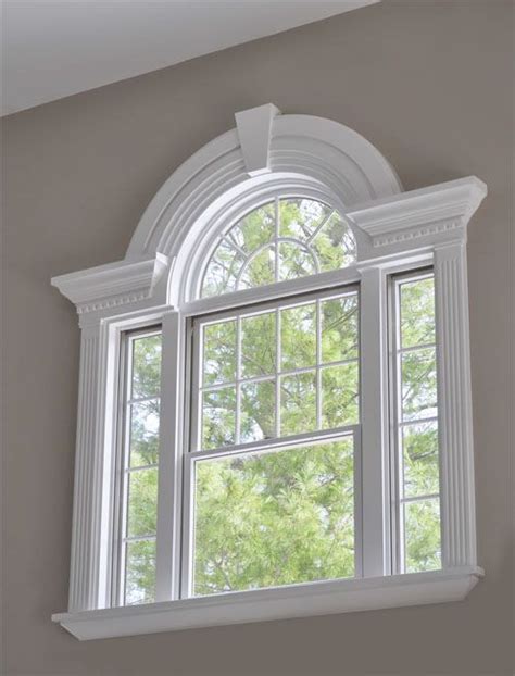 love  molding  put  top   sunburst window window design window trim exterior