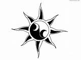 Tattoo Sun Simple Designs Stencils Tattoos Yin Yang Cool Drawings Clipart Stencil Drawing Tribal Moon Cliparts Small Clipartbest Celtic Moons sketch template