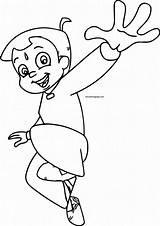 Bheem Chhota Jump Wecoloringpage sketch template