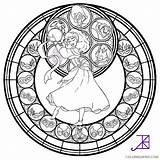 Coloring Pages Stained Glass Disney Coloring4free Related Posts sketch template