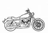 Harley Motorcycle Davidson Coloring Drawing Sportster Biker Motorcycles Moto Visit Coloriage Gif Rod sketch template