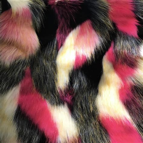 multi color faux fur fabric   yard   international textile