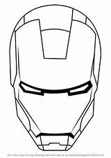 Superhero Drawingtutorials101 Ironman Masque Maschere Dibujar Fictional 2d Appeared Supereroi Suspense Maschera Spiderman Casque sketch template