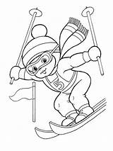 Ski sketch template