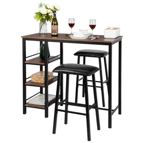 zimtown  piece dining set compact  chairs  table set kitchen set