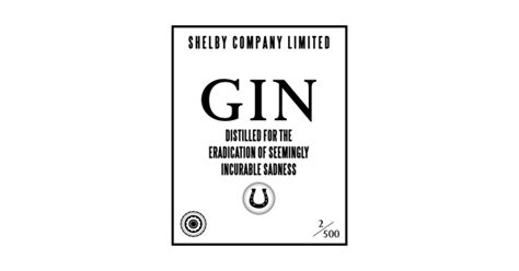 shelby company limited gin peaky blinders sticker teepublic