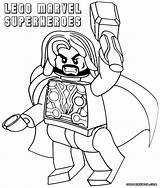 Lego Coloring Thor Pages Superheroes Marvel Superhero Print Printable Angry Colorings Kids sketch template