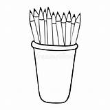 Pencils Eraser Eggplant Lined sketch template